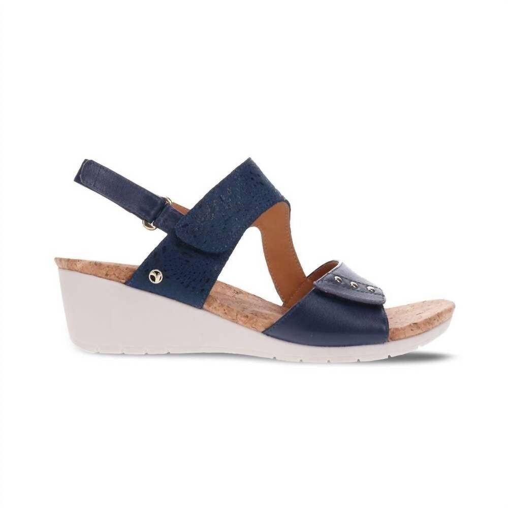 NEW REVERE women's sorrento sandals in blue french mosaic